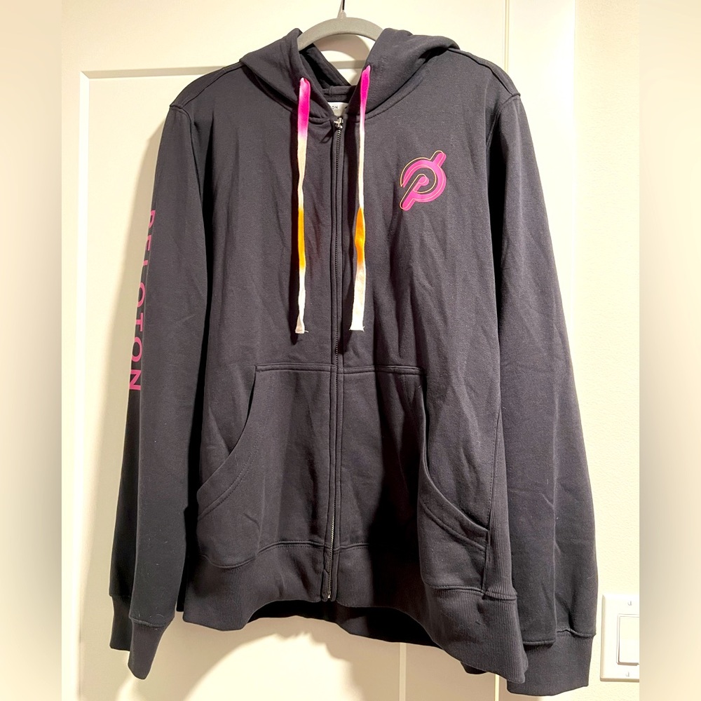 Peloton Zip Grey Fleece Hoodie Size 3x Like New